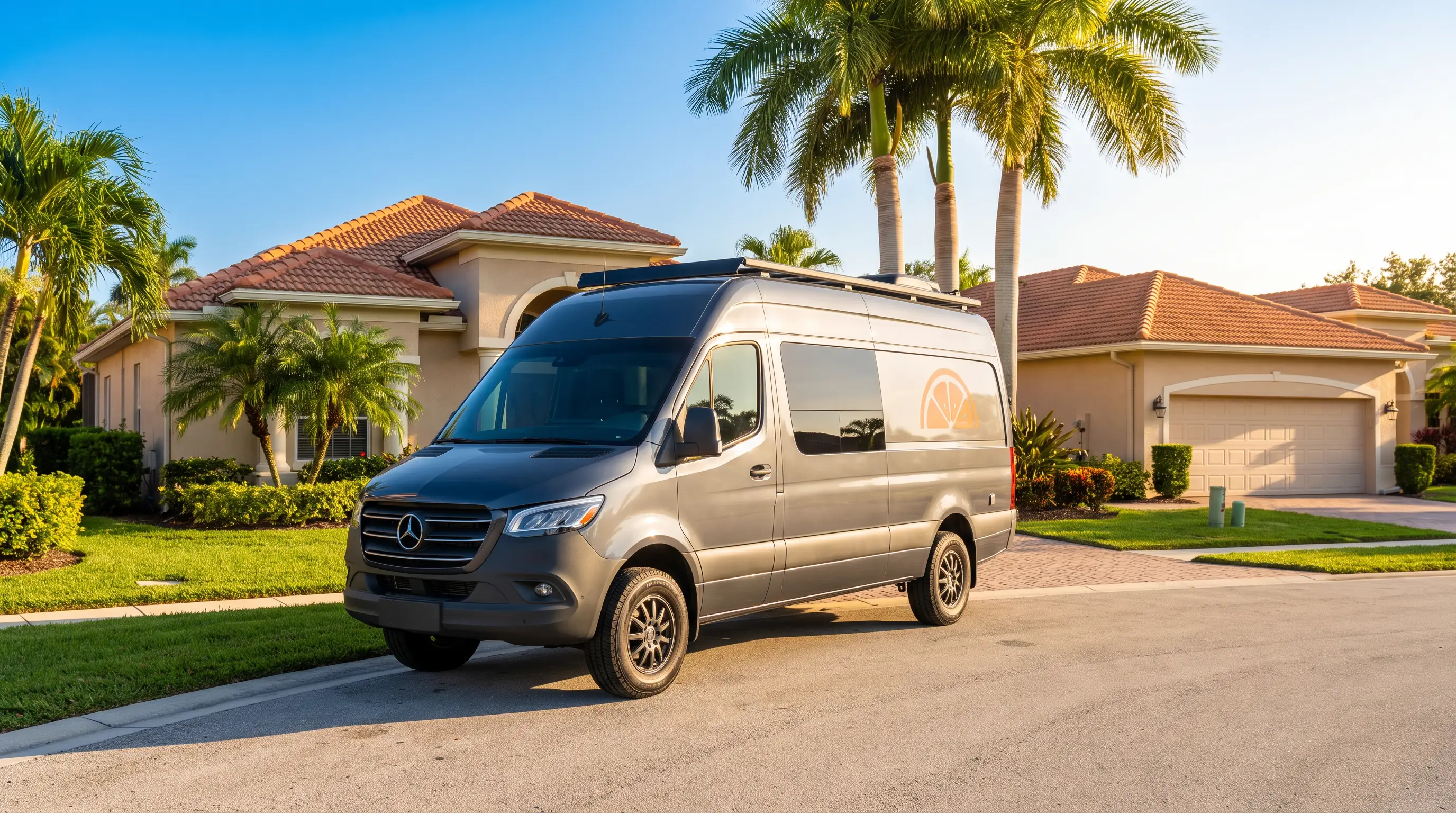 The Citrus Handyman work van parked at an Orlando home