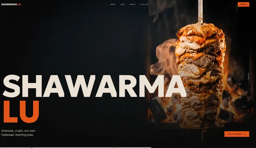 Shawarma LU restaurant website — menu and online ordering