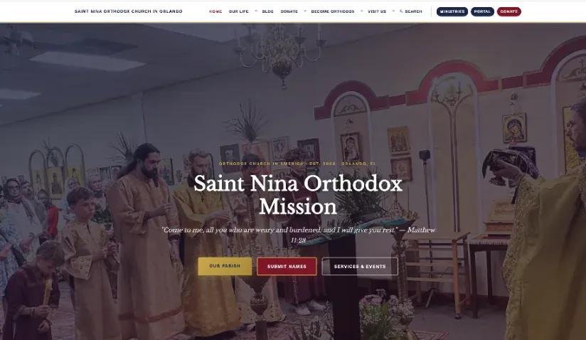 Saint Nina Orthodox Church Orlando parish website