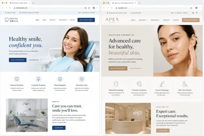Orange County Clinic patient portal with scheduling and payments